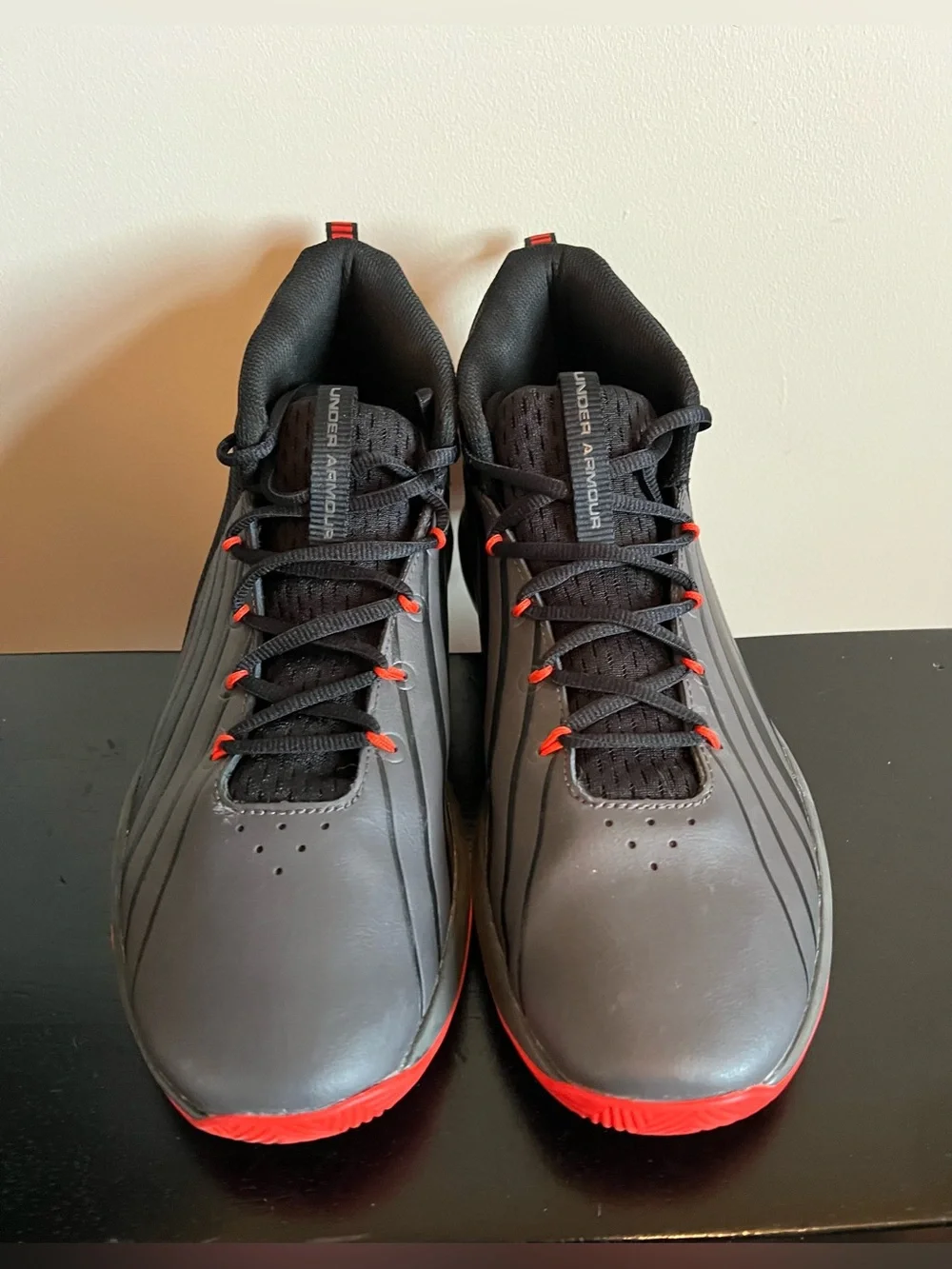 Under Armour Mens Lockdown 3 Black Basketball Athletic Shoes Sneakers Size 10.5